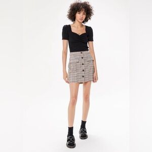 URBAN OUTFITTERS pennsport plaid button up skirt